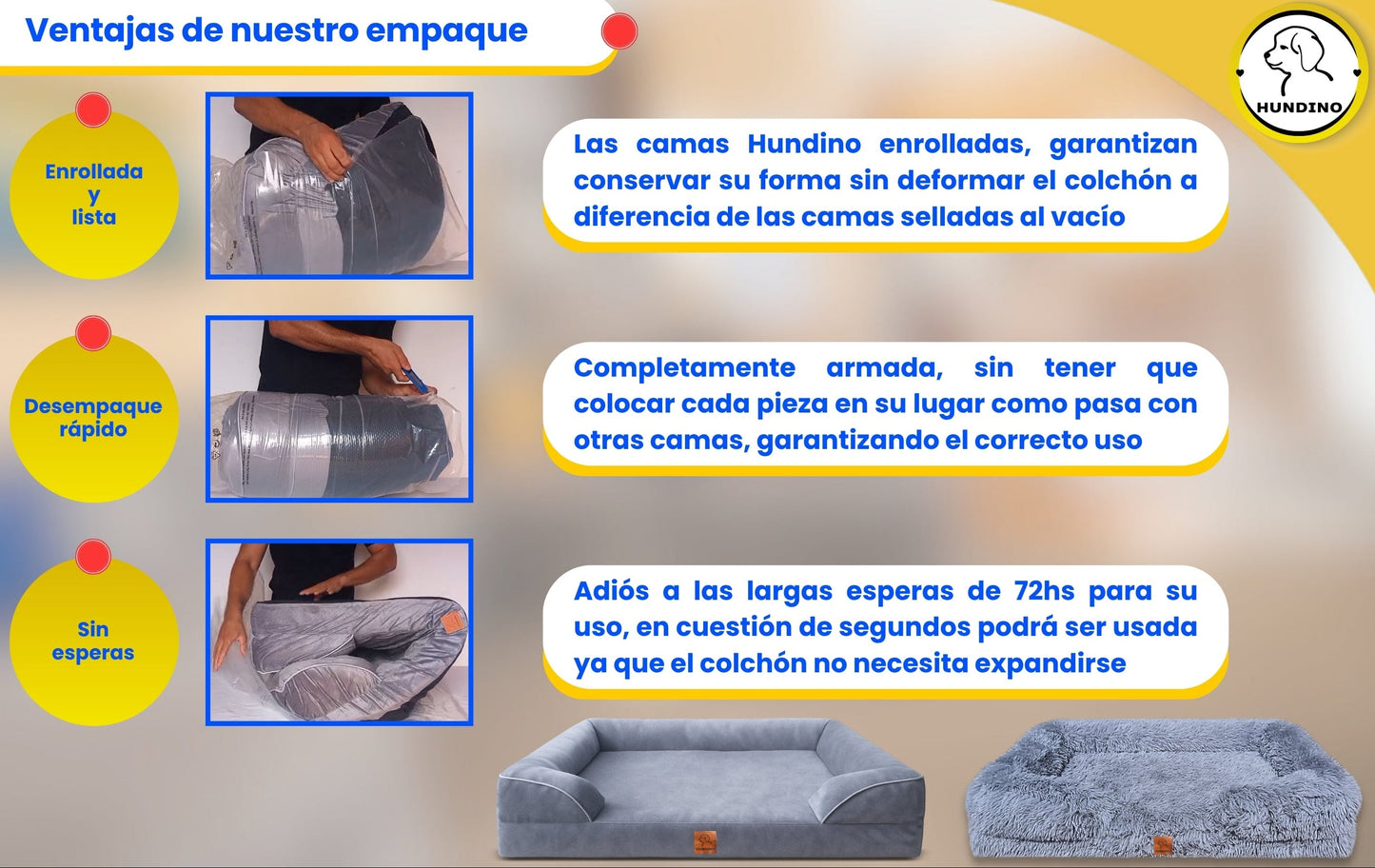 Cama ortopédica Aterciopelada