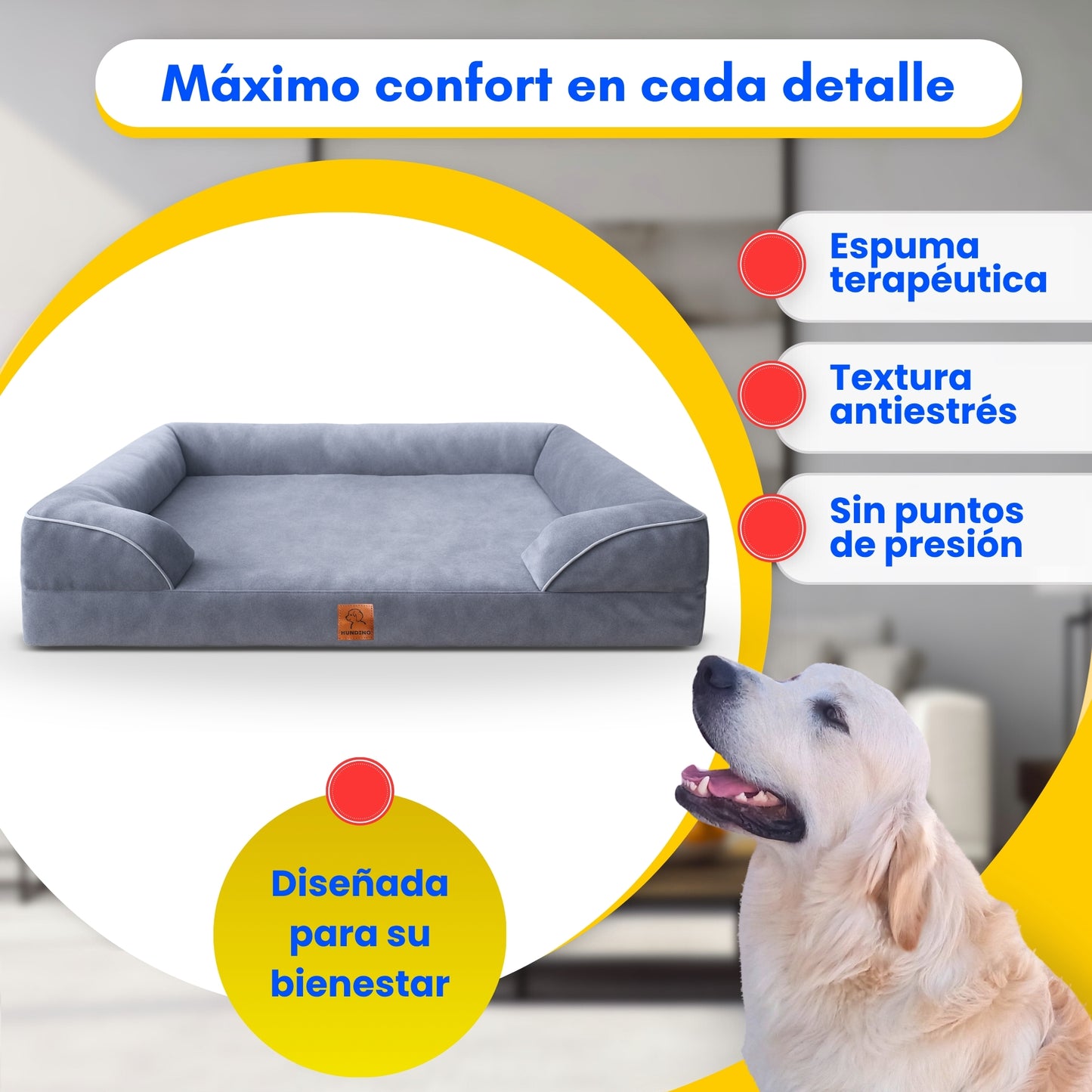 Cama ortopédica Aterciopelada