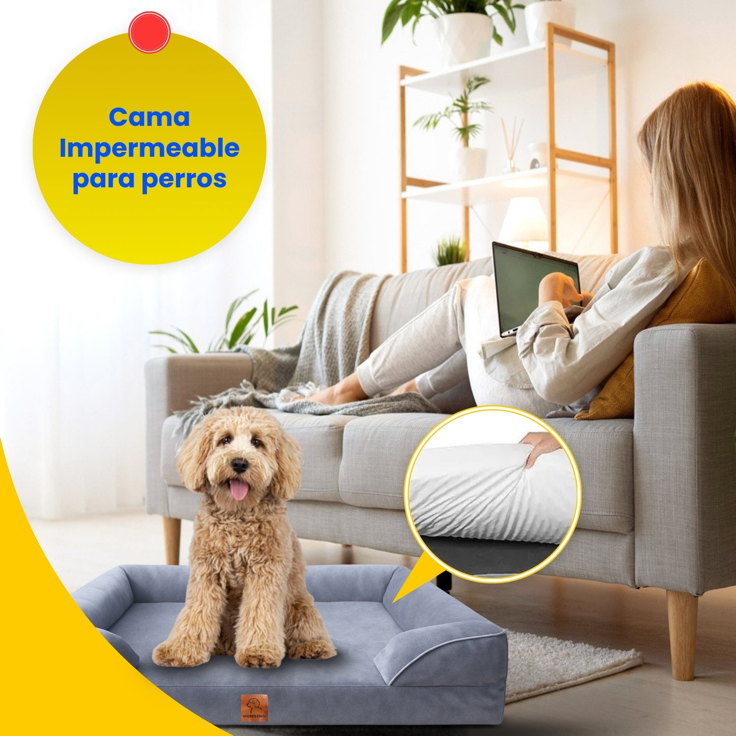 Cama ortopédica Aterciopelada